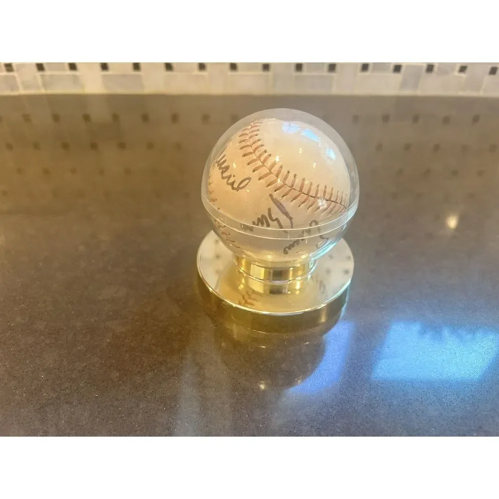 Stan Musial & Ernie Banks HOF Legends Signed Baseball